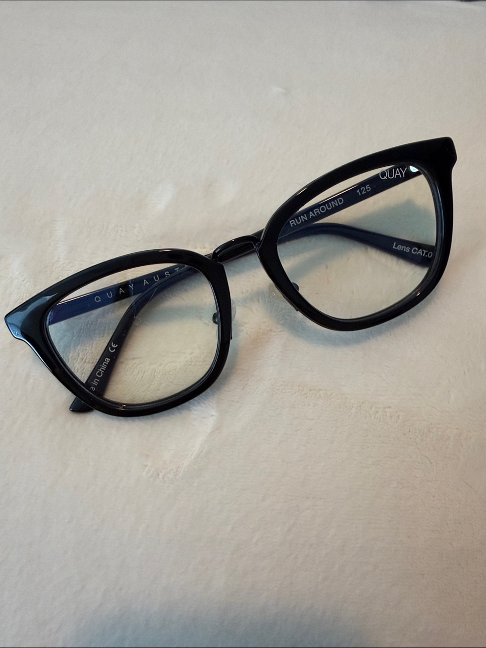 Quay Australia Black RUN AROUND Blue Light Eyeglasses